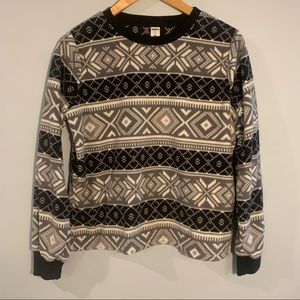 Old Navy Fleece Fair Isle Crewneck Sweater